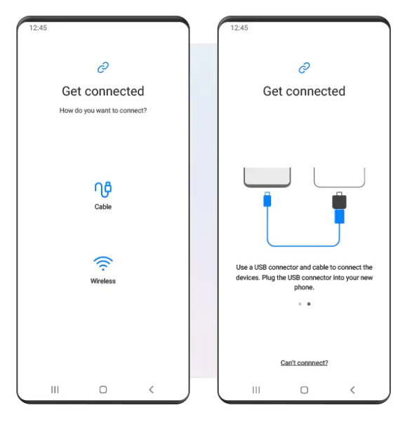 Samsung Smart Switch do przesyłania za pomocą kabla OTG