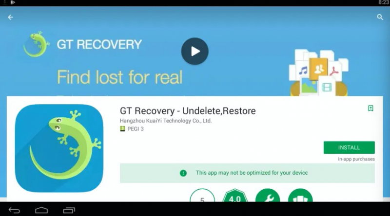 Zainstaluj GT Recovery dla Windows przy użyciu BlueStacks