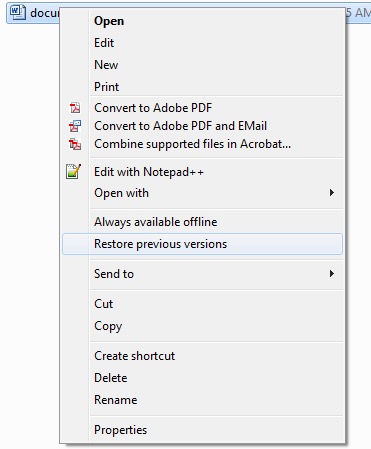 Metody odzyskiwania dokumentów programu Word: Przywróć poprzednie wersje