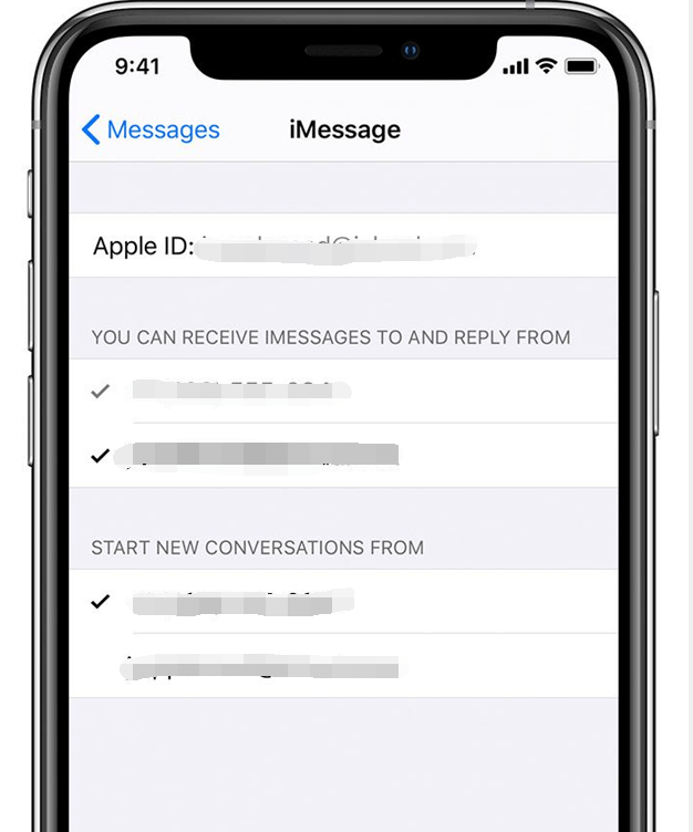 Sprawdź adres e-mail iMessage