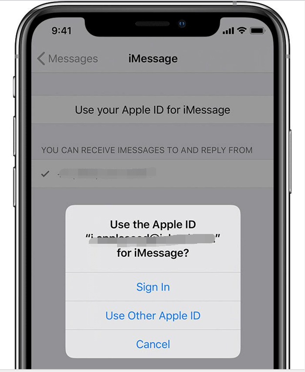 Wyloguj się i wróć do iMessage