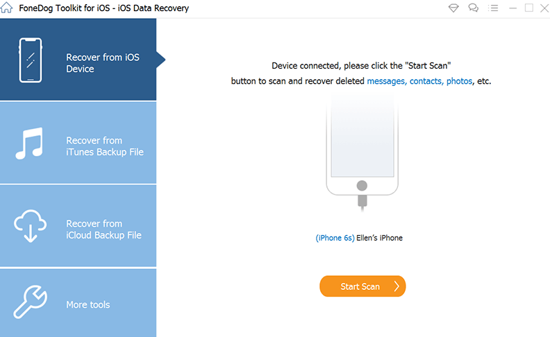 Zapisz pliki multimedialne WhatsApp na iPhonie za pomocą FoneDog iOS Data Recovery