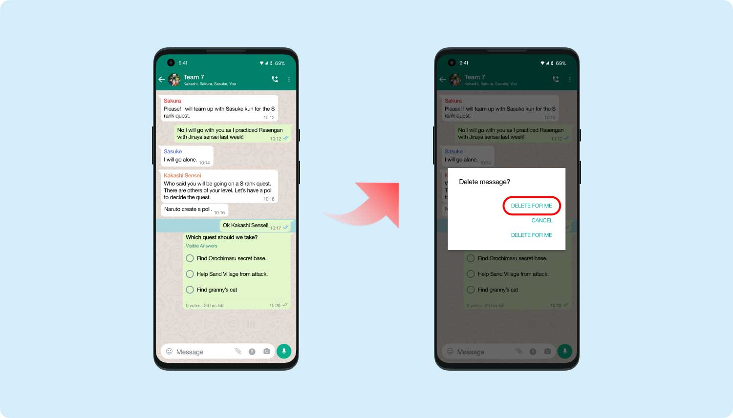 Usuń wiadomości WhatsApp dla Androida i iPhone'a