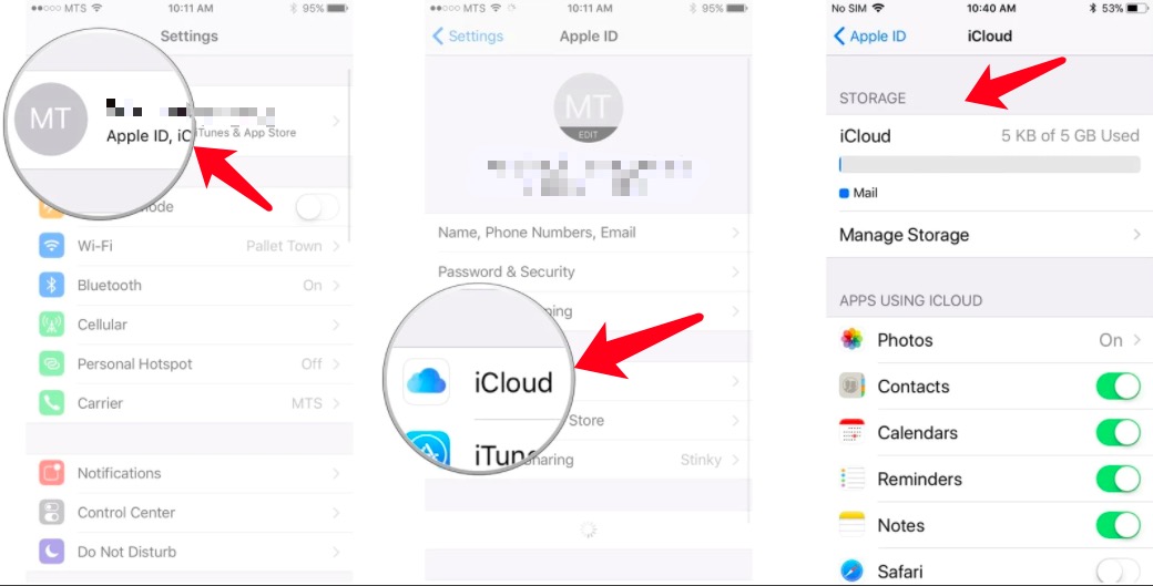 Sprawdź iCloud Storage na iPhonie