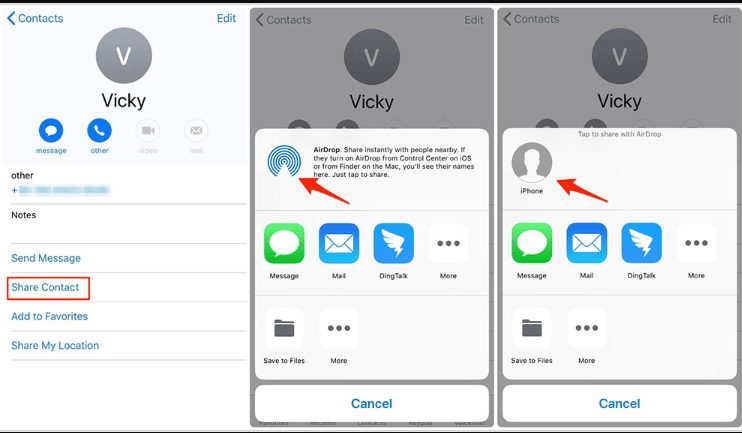 Jak wyeksportować kontakty iPhone'a przez Airdrop (Mac)