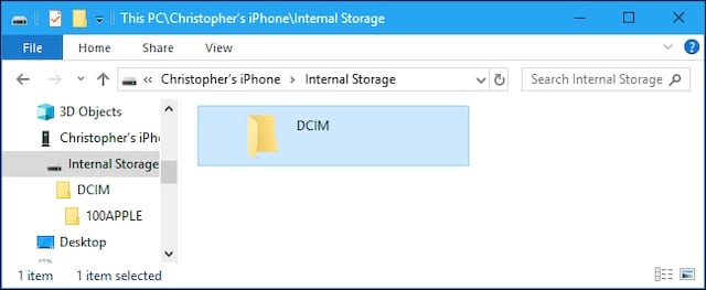 Folder DCIM iPhone'a na komputerze