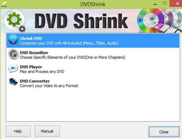 Alternatywa dla klucza dostępu DVDFab — DVDShrink