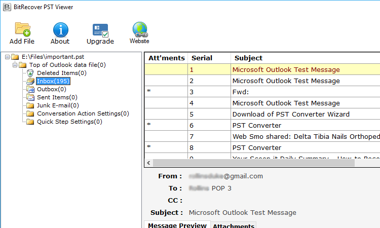 Użyj przeglądarki Bitrecover PST, aby otworzyć plik danych programu Outlook bez programu Outlook