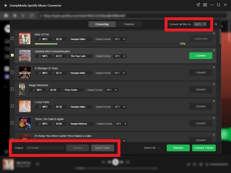 Konwertuj Spotify na MP3 za pomocą najlepszego narzędzia: DumpMedia Spotify Music Converter - Ustawienia wyjściowe