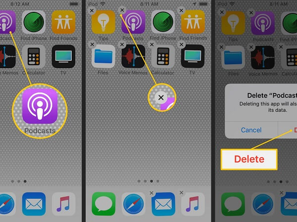 Usuń lub odinstaluj aplikację Podcasty z iPhone'a