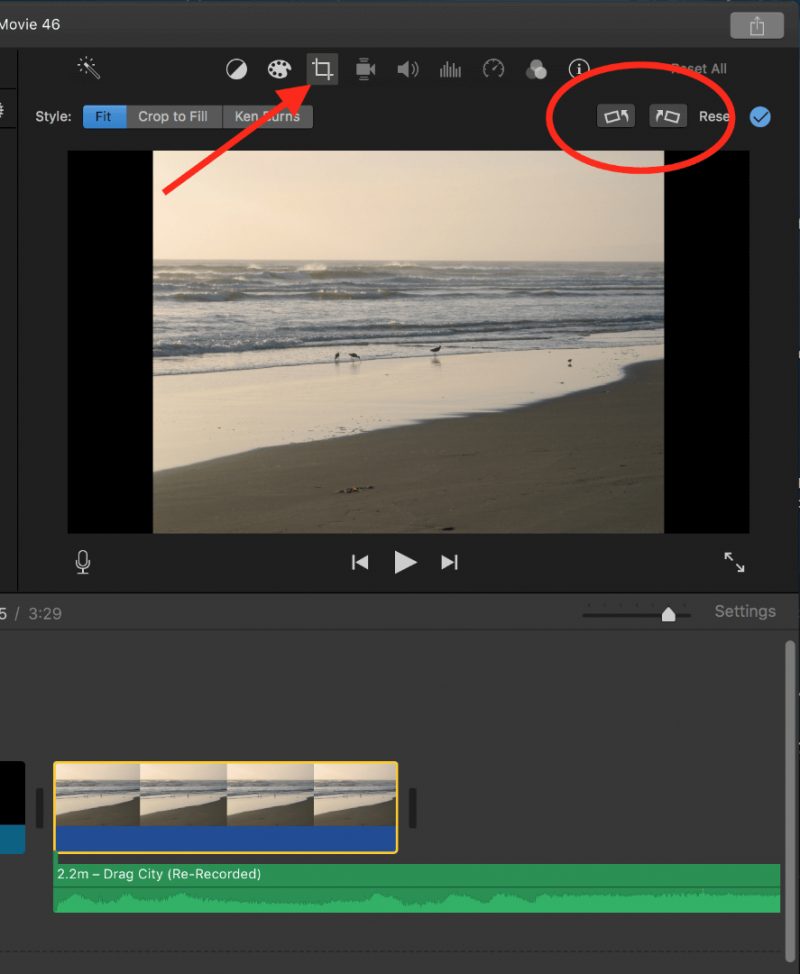 Edytuj pionowe wideo w iMovie