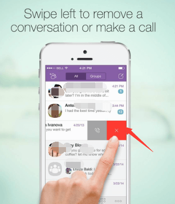 Używanie aplikacji Viber do usuwania historii wiadomości Viber na iPhonie