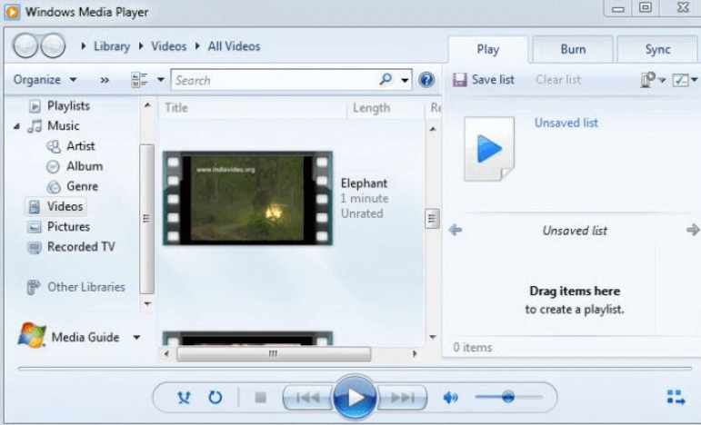 Konwerter wideo FLV: Windows Media Player