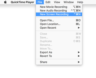 Nagrywanie ekranu na komputerze Mac z dźwiękiem przy użyciu odtwarzacza QuickTime