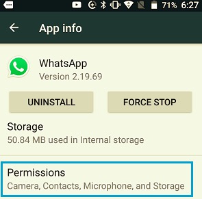Zezwól na uprawnienia kontaktów WhatsApp w systemie Android, aby naprawić niewidoczne kontakty