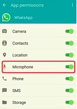 Zezwól na mikrofon WhatsApp, aby naprawić połączenie głosowe lub wideo WhatsApp bez dźwięku