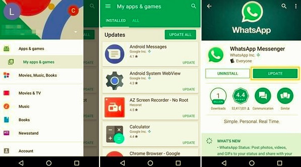 Zaktualizuj WhatsApp na Androida, aby naprawić połączenie głosowe lub wideo WhatsApp bez dźwięku