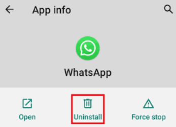 Zainstaluj ponownie aplikację WhatsApp